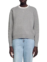 Contrast Collar Sweater