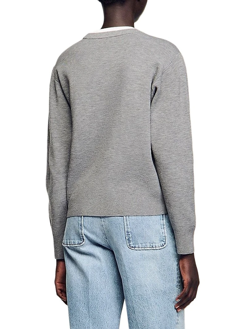 Contrast Collar Sweater