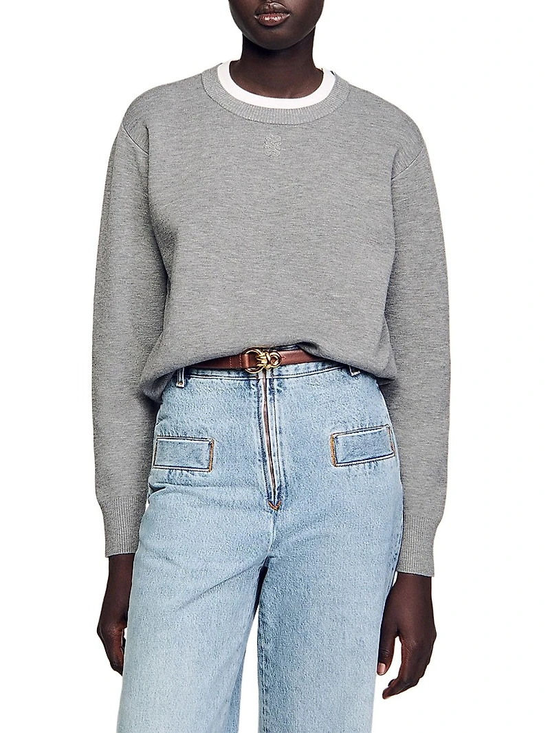 Contrast Collar Sweater