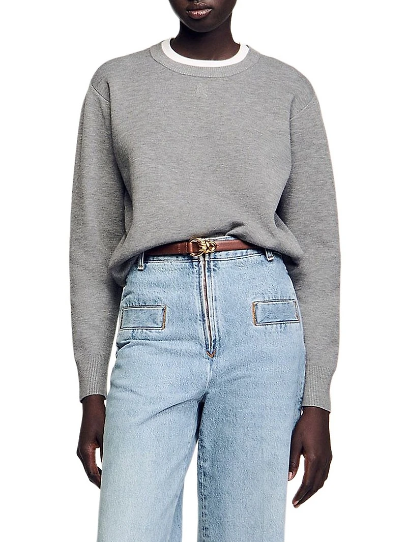 Contrast Collar Sweater