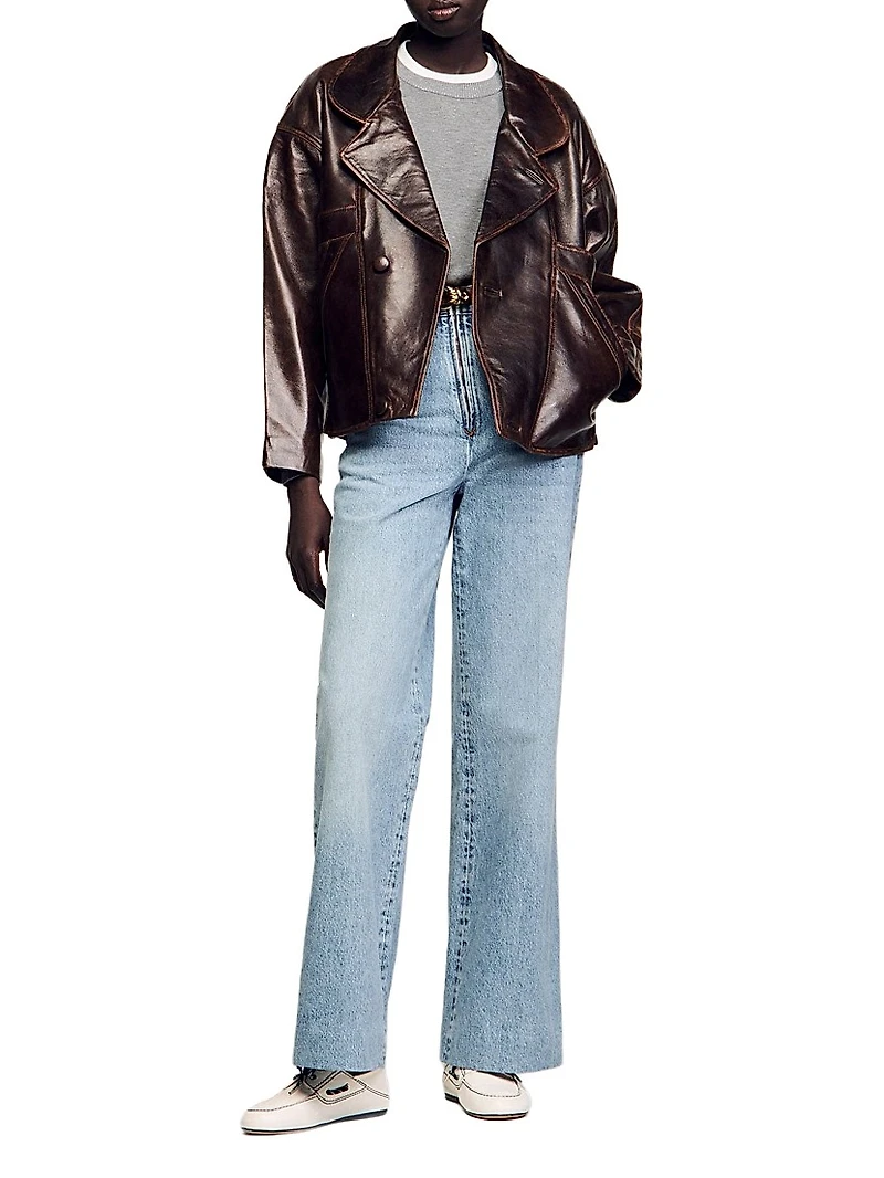 Contrast Collar Sweater