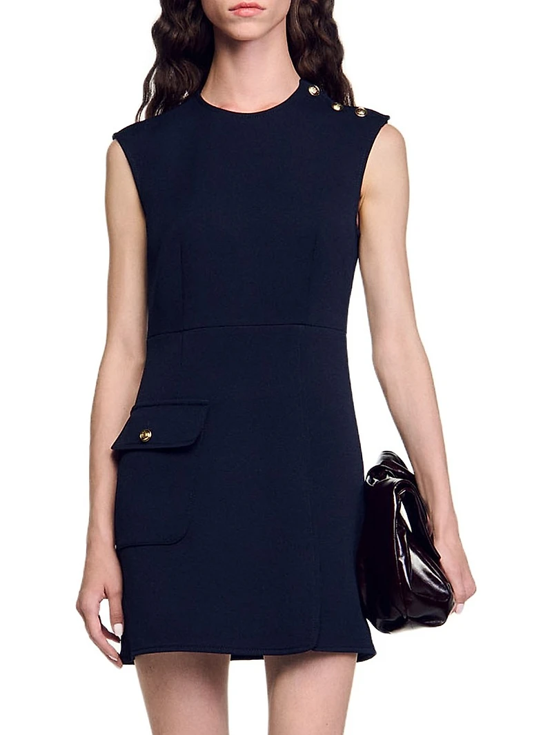 Mini Dress with Buttons