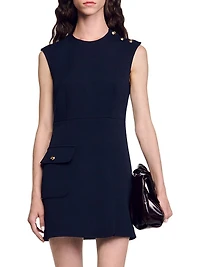 Mini Dress with Buttons