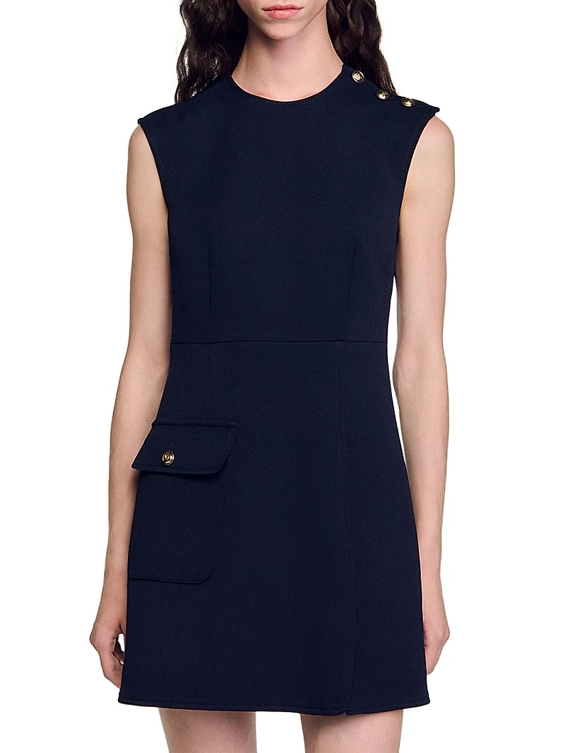 Mini Dress with Buttons