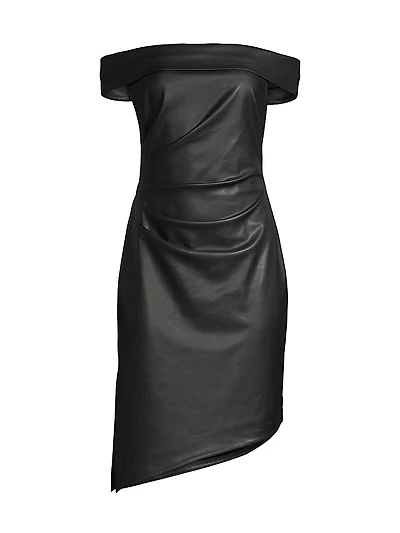 Ally Vegan Leather Minidress