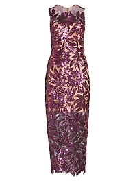 Kinsley Floral Garden Sequin Maxi Dress