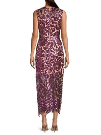 Kinsley Floral Garden Sequin Maxi Dress