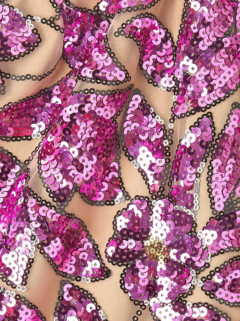 Kristina Floral Garden Sequin Miniskirt