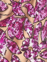 Kristina Floral Garden Sequin Miniskirt