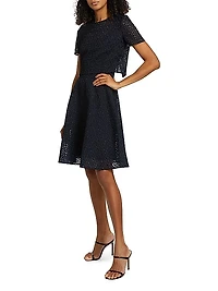 Embroidered Floral Organza Dress