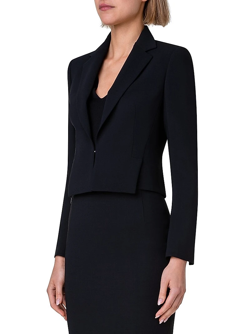 Double-Face Wool Cropped Jacket