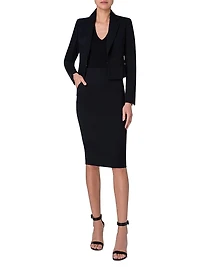 Double-Face Wool Cropped Jacket