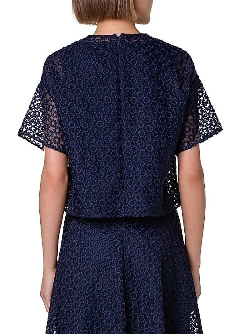 St. Gallen Floral-Embroidered Blouse
