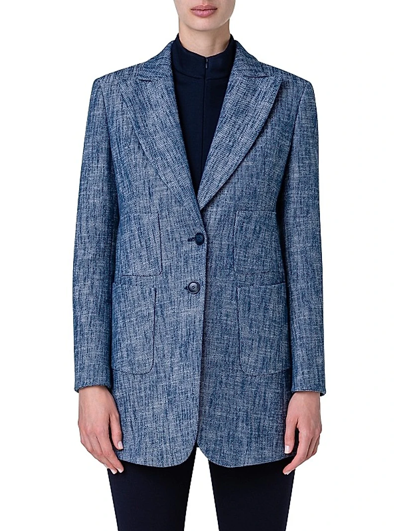 Yarn-Dyed Long Jacket