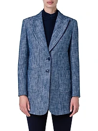 Yarn-Dyed Long Jacket