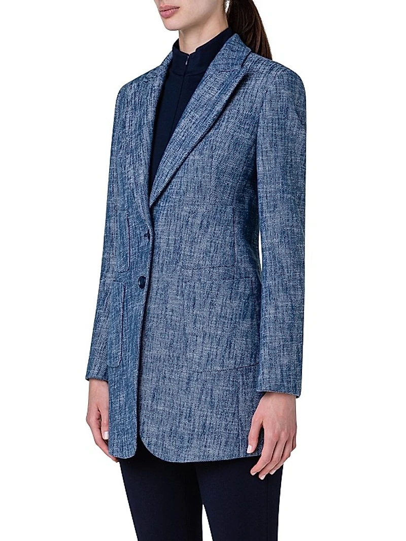 Yarn-Dyed Long Jacket