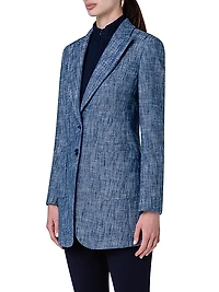 Yarn-Dyed Long Jacket