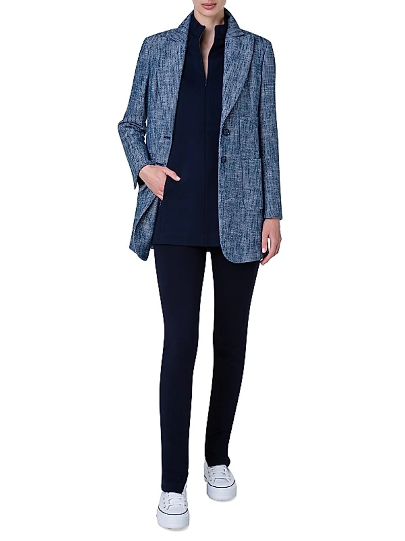 Yarn-Dyed Long Jacket