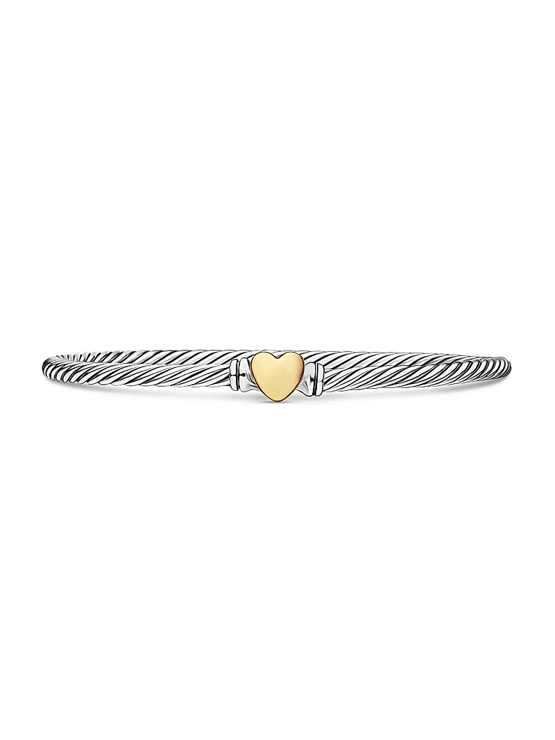 Cable Collectibles Heart Bracelet Sterling Silver