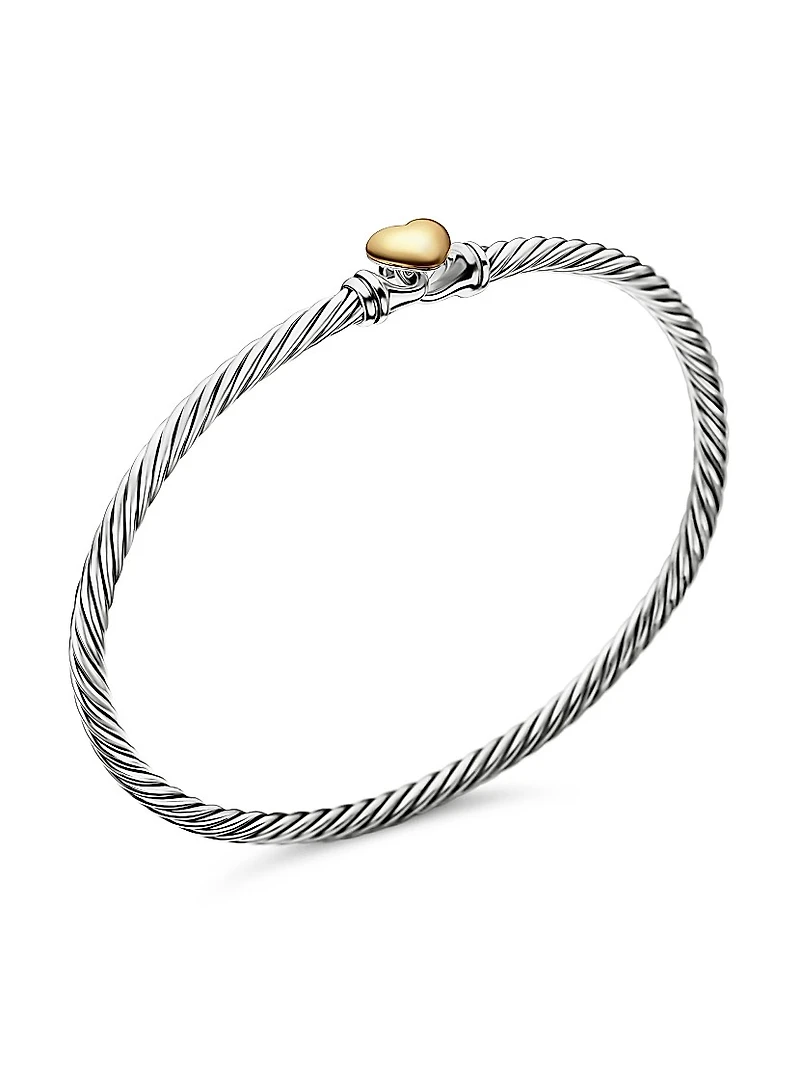 Cable Collectibles Heart Bracelet Sterling Silver