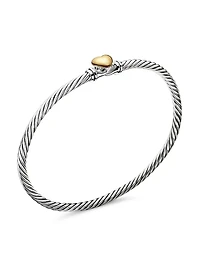 Cable Collectibles Heart Bracelet Sterling Silver
