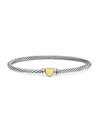 Cable Collectibles Heart Bracelet Sterling Silver