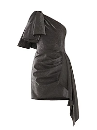 Catalaya Metallic One-Shoulder Minidress