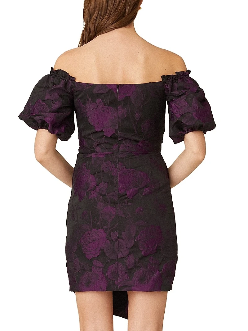 Penna Floral Off-The-Shoulder Minidress