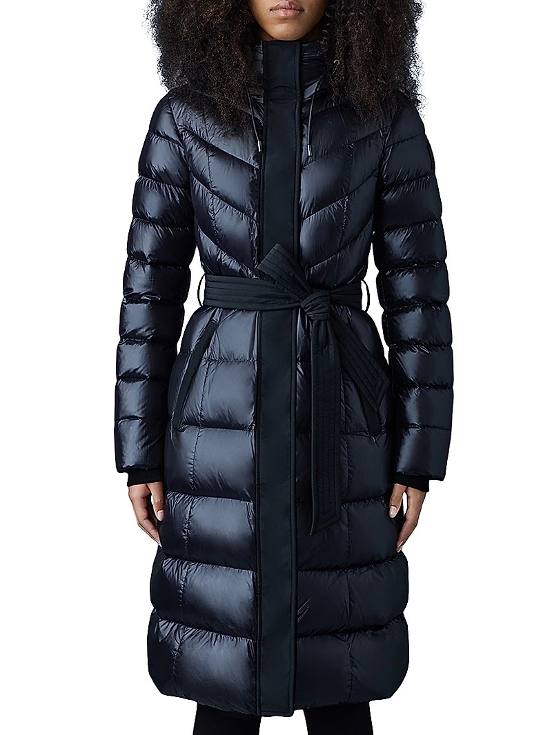 Coralia Down Belted Puffer Coat