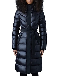 Coralia Down Belted Puffer Coat