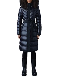Coralia Down Belted Puffer Coat