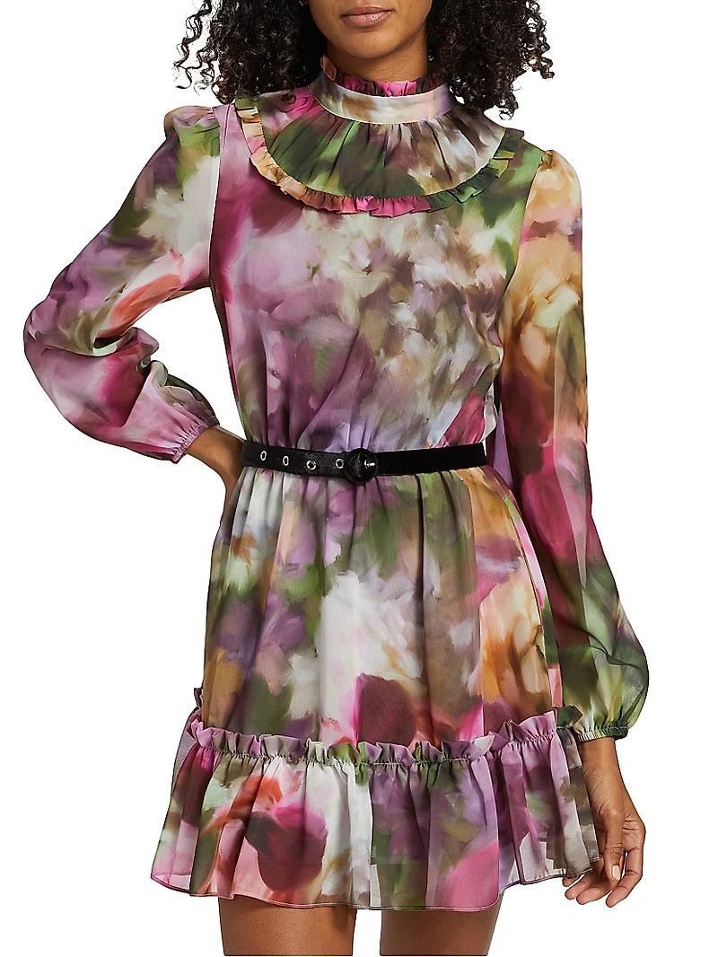Alex Floral Belted Minidress