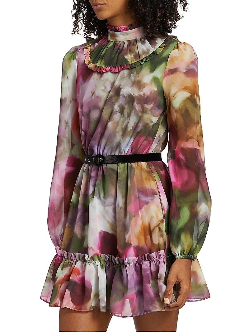 Alex Floral Belted Minidress
