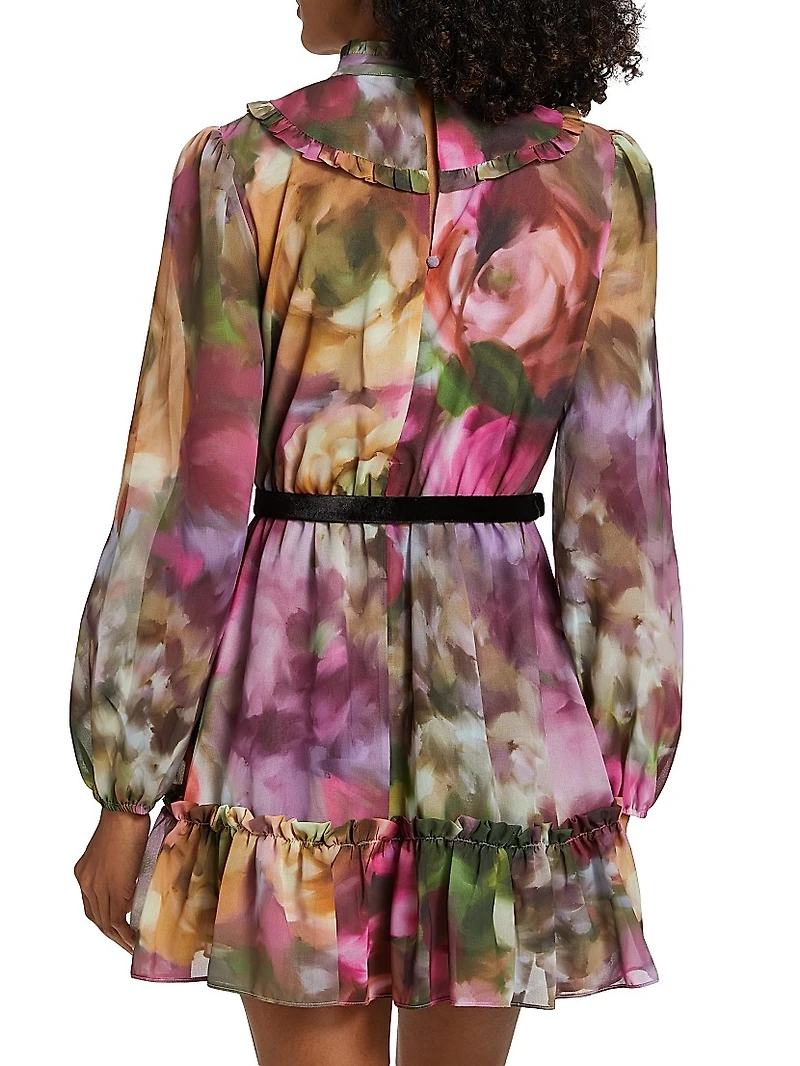 Alex Floral Belted Minidress