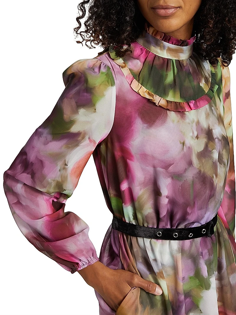 Alex Floral Belted Minidress