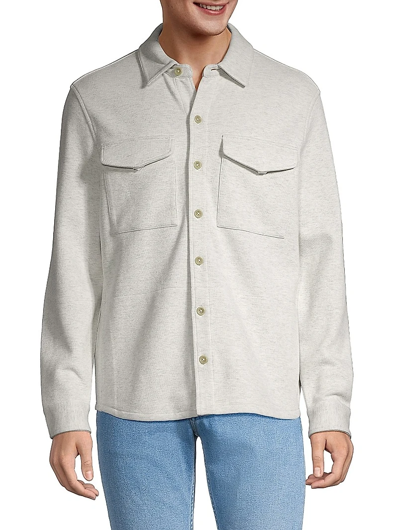 Cotton-Blend Shirt Jacket