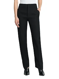 Curved Wool Trousers