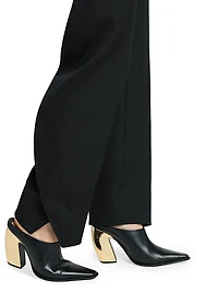 Curved Wool Trousers