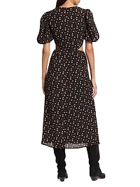 Marcela Floral Cut-Out Midi-Dress