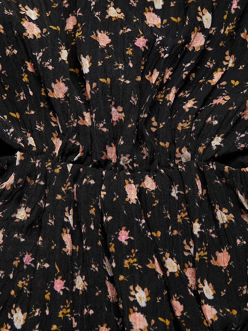 Marcela Floral Cut-Out Midi-Dress