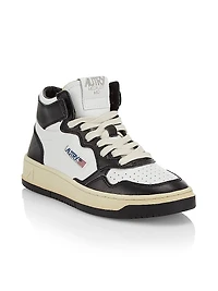 Medalist Mid-Top Leather Sneakers