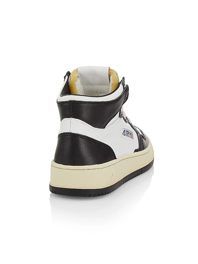 Medalist Mid-Top Leather Sneakers