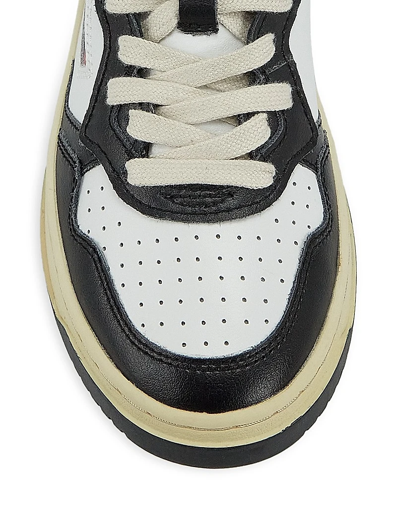 Medalist Mid-Top Leather Sneakers
