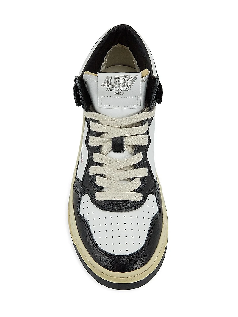 Medalist Mid-Top Leather Sneakers