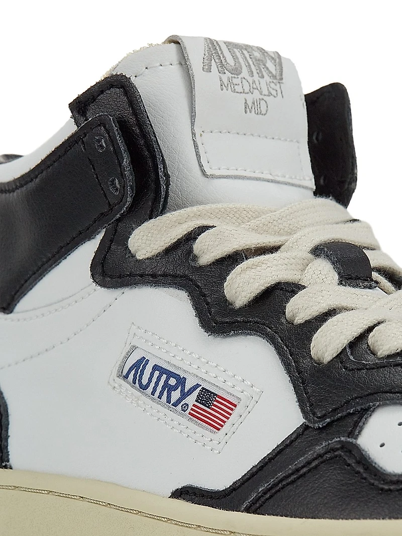 Medalist Mid-Top Leather Sneakers