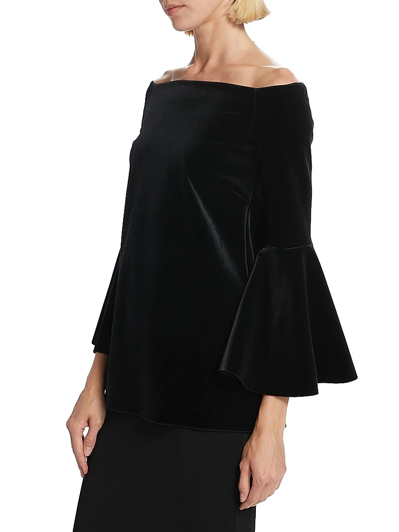 Nannarella Off-The-Shoulder Velvet Top