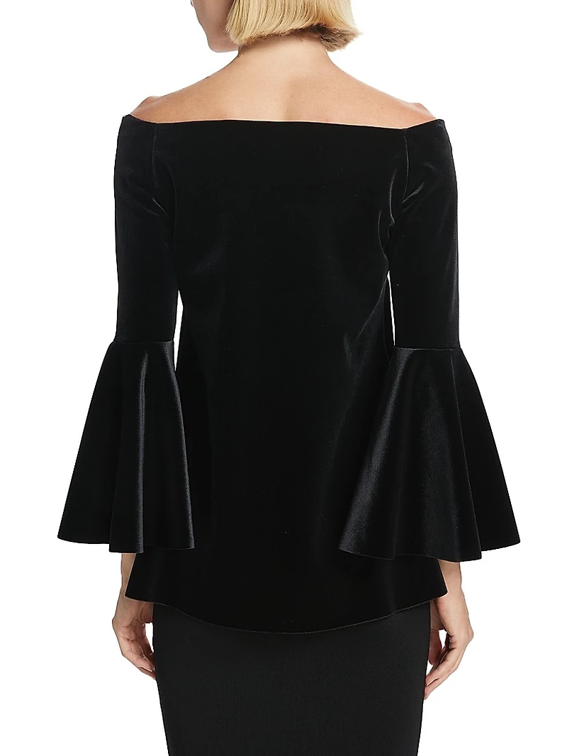 Nannarella Off-The-Shoulder Velvet Top
