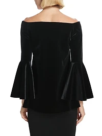 Nannarella Off-The-Shoulder Velvet Top