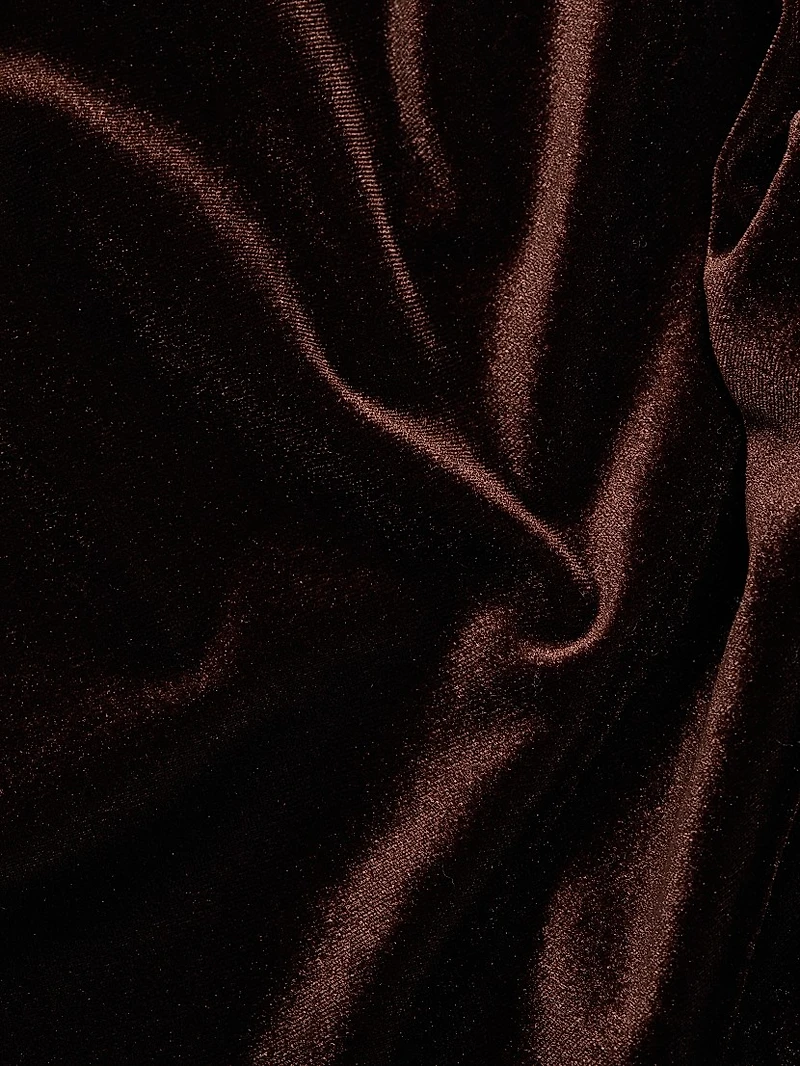 Lace-Up Velvet Maxi-Dress