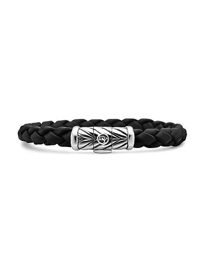 Chevron Black Rubber Bracelet